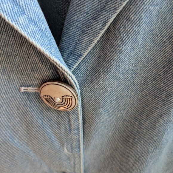 Organic cotton denim coat - Picture 7 of 9